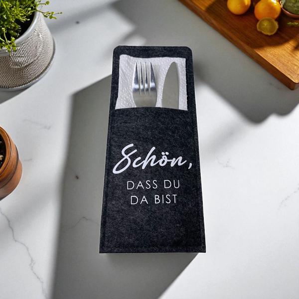 Farbe Bestecktasche anthrazit